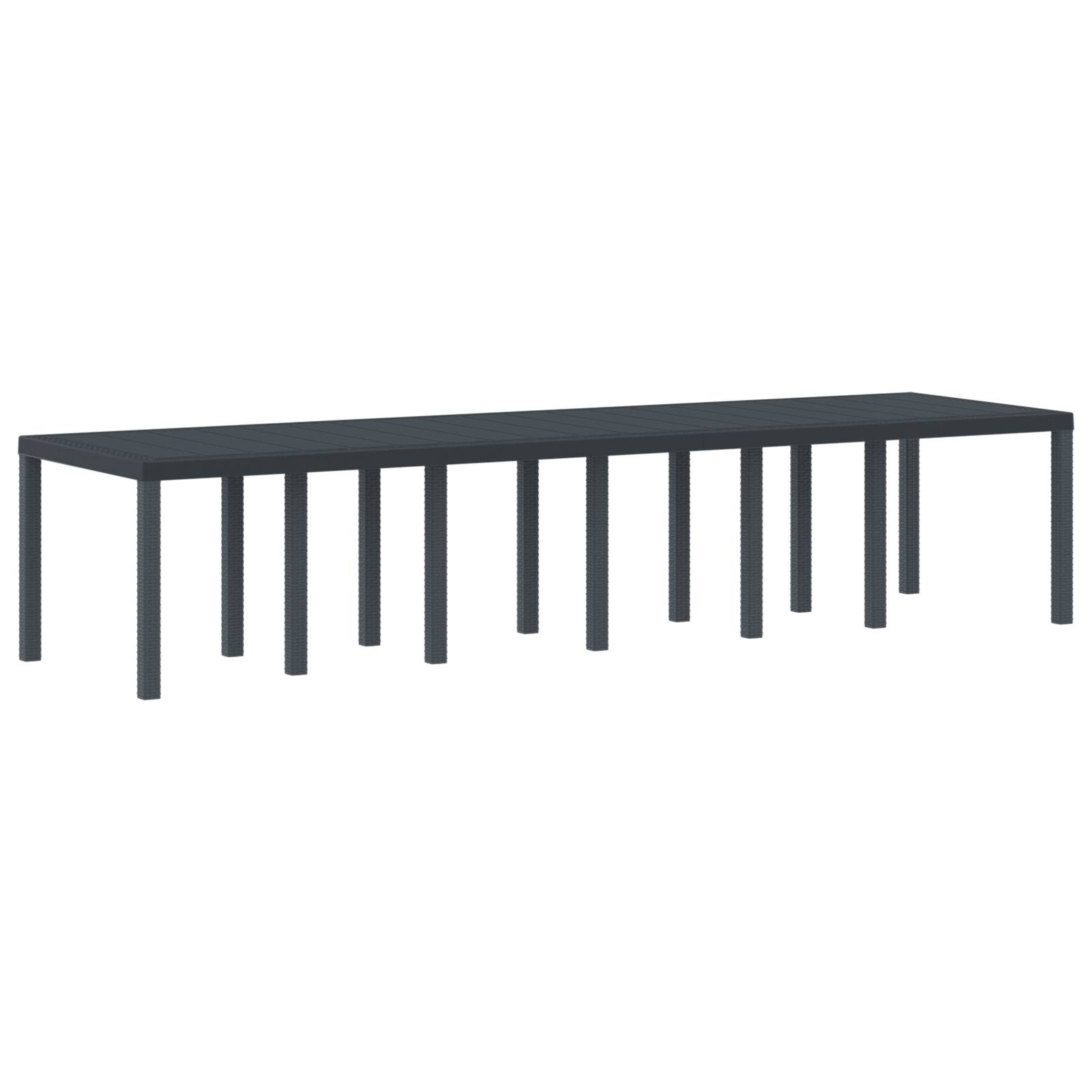 vidaXL 15-teiliges Garten Essgruppe mit Kissen Anthrazit Poly-Rattan