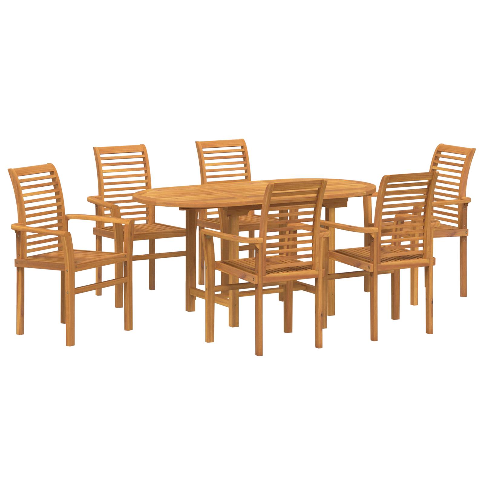 vidaXL 7-tlg. Garten-Essgruppe Massivholz Teak