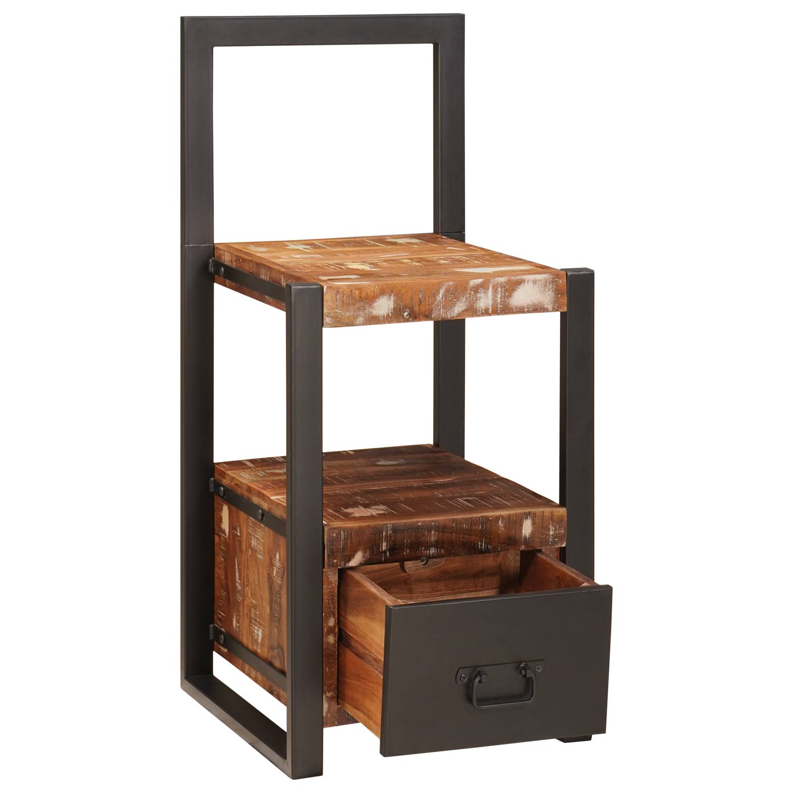 vidaXL Kleiderständer Bunt 40x40x90 cm Massivholz Recycelt