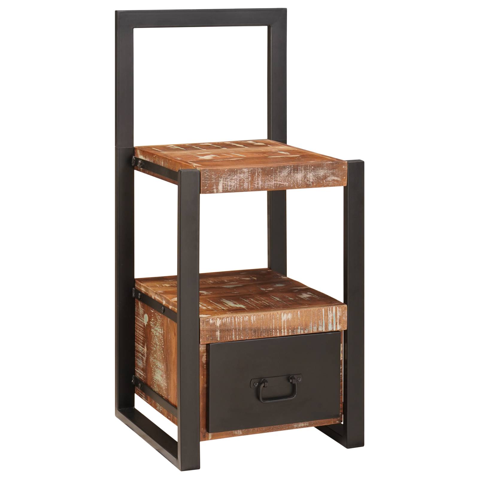 vidaXL Kleiderständer Bunt 40x40x90 cm Massivholz Recycelt