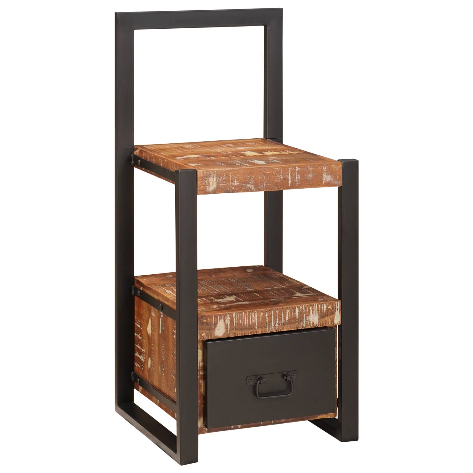 vidaXL Kleiderständer Bunt 40x40x90 cm Massivholz Recycelt