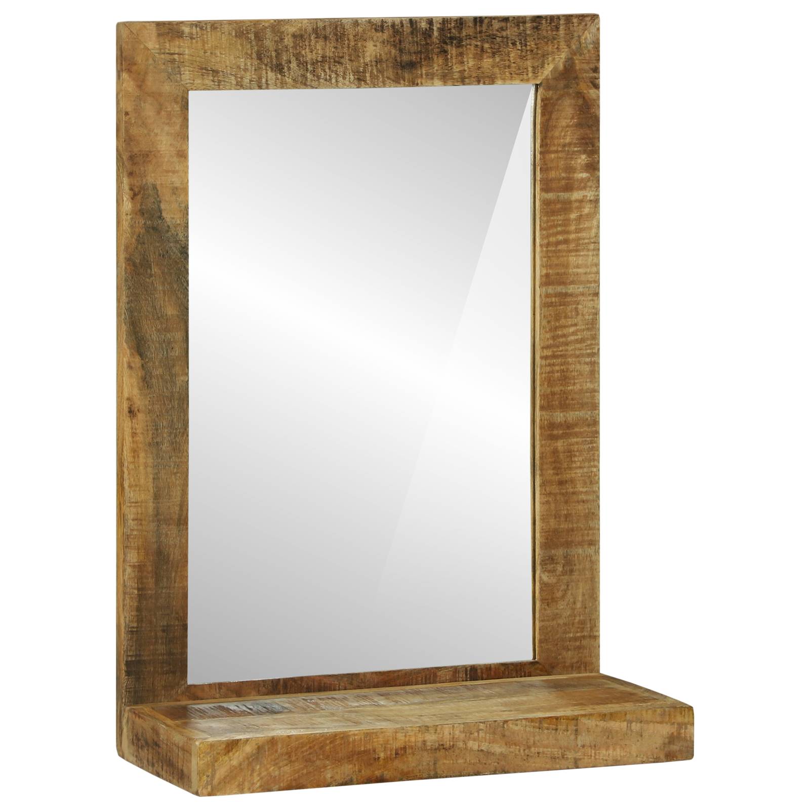 vidaXL Badspiegel 50x22x70 cm Massiv raues Mangoholz