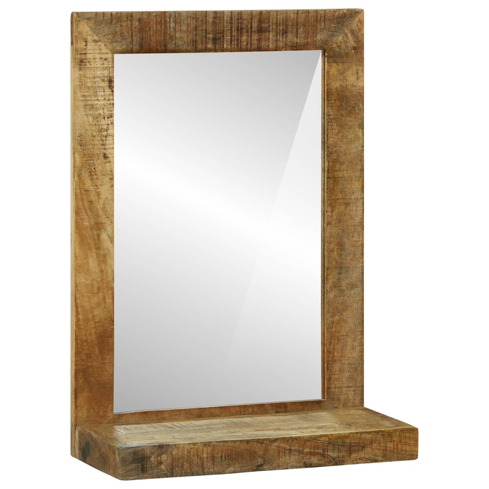 vidaXL Badspiegel 50x22x70 cm Massiv raues Mangoholz