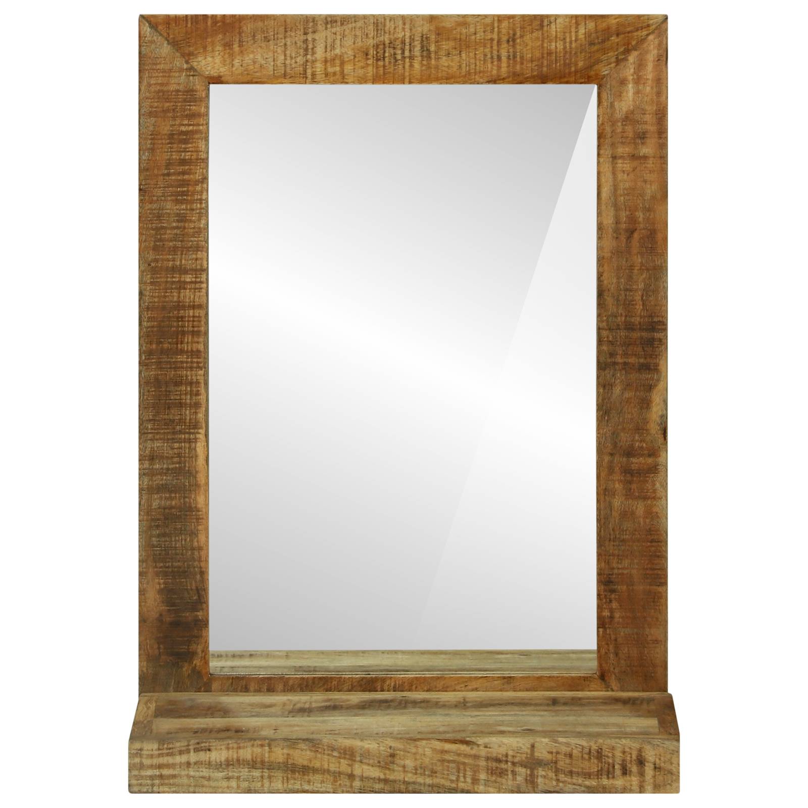 vidaXL Badspiegel 50x22x70 cm Massiv raues Mangoholz