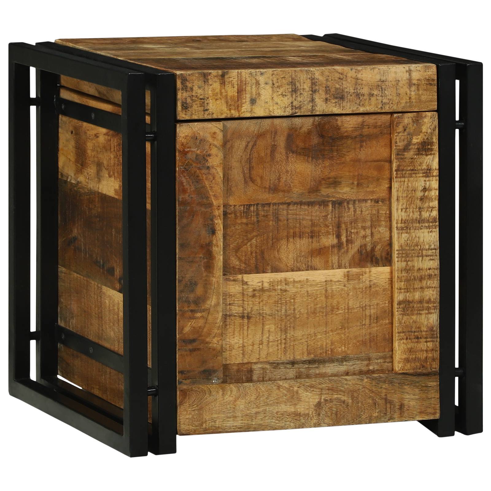 vidaXL Aufbewahrungsbox - 40 x 40 x 40 cm, Massives Grobes Mangoholz