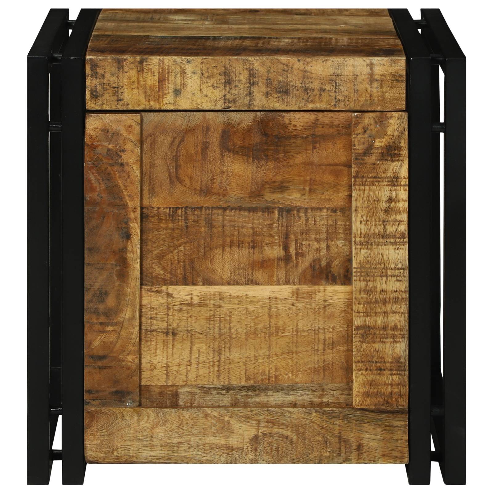 vidaXL Aufbewahrungsbox - 40 x 40 x 40 cm, Massives Grobes Mangoholz