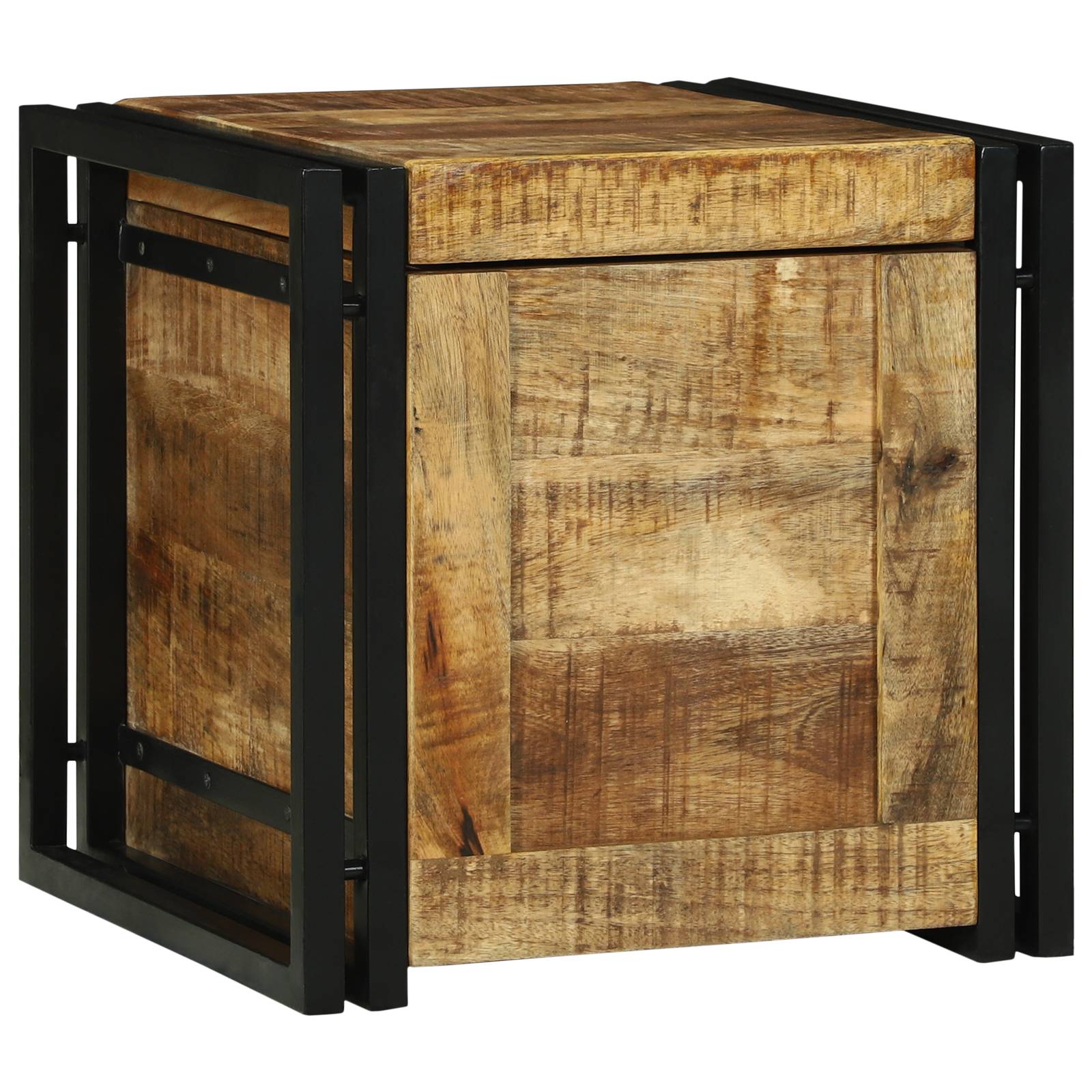 vidaXL Aufbewahrungsbox - 40 x 40 x 40 cm, Massives Grobes Mangoholz