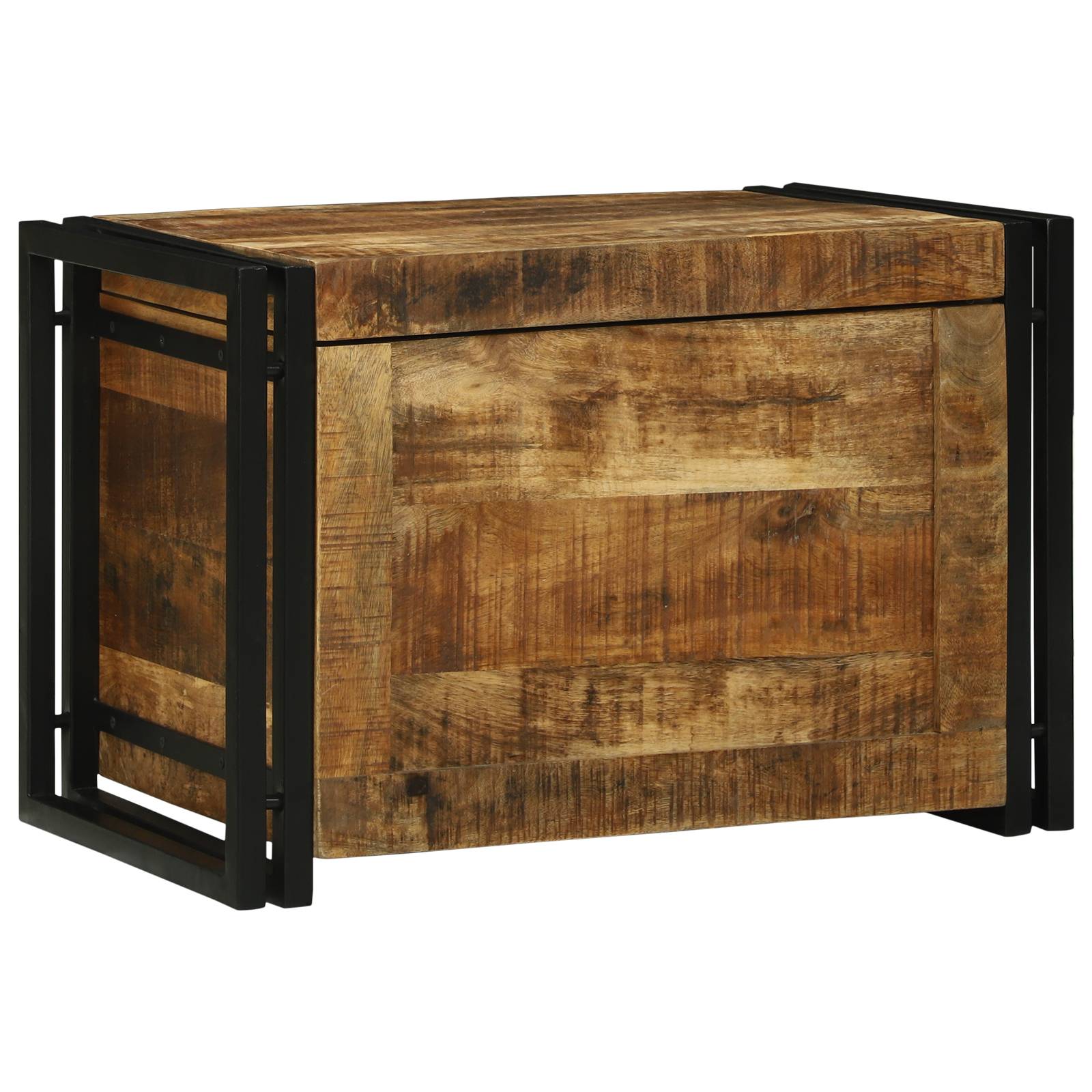 vidaXL Aufbewahrungskiste 60x40x41 cm aus rauem Mango-Holz