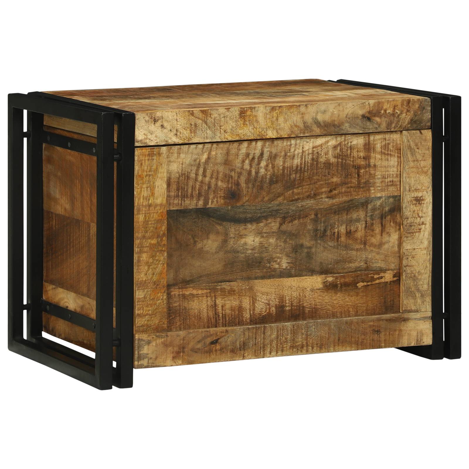 vidaXL Aufbewahrungskiste 60x40x41 cm aus rauem Mango-Holz