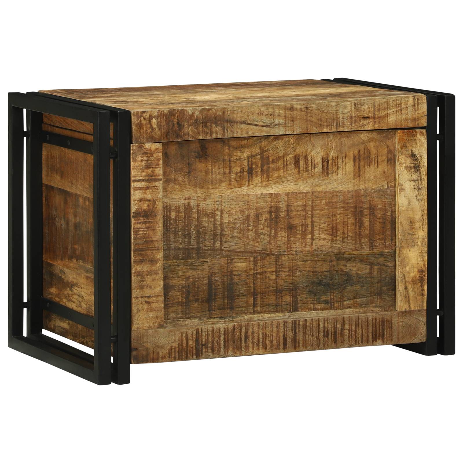 vidaXL Aufbewahrungskiste 60x40x41 cm aus rauem Mango-Holz