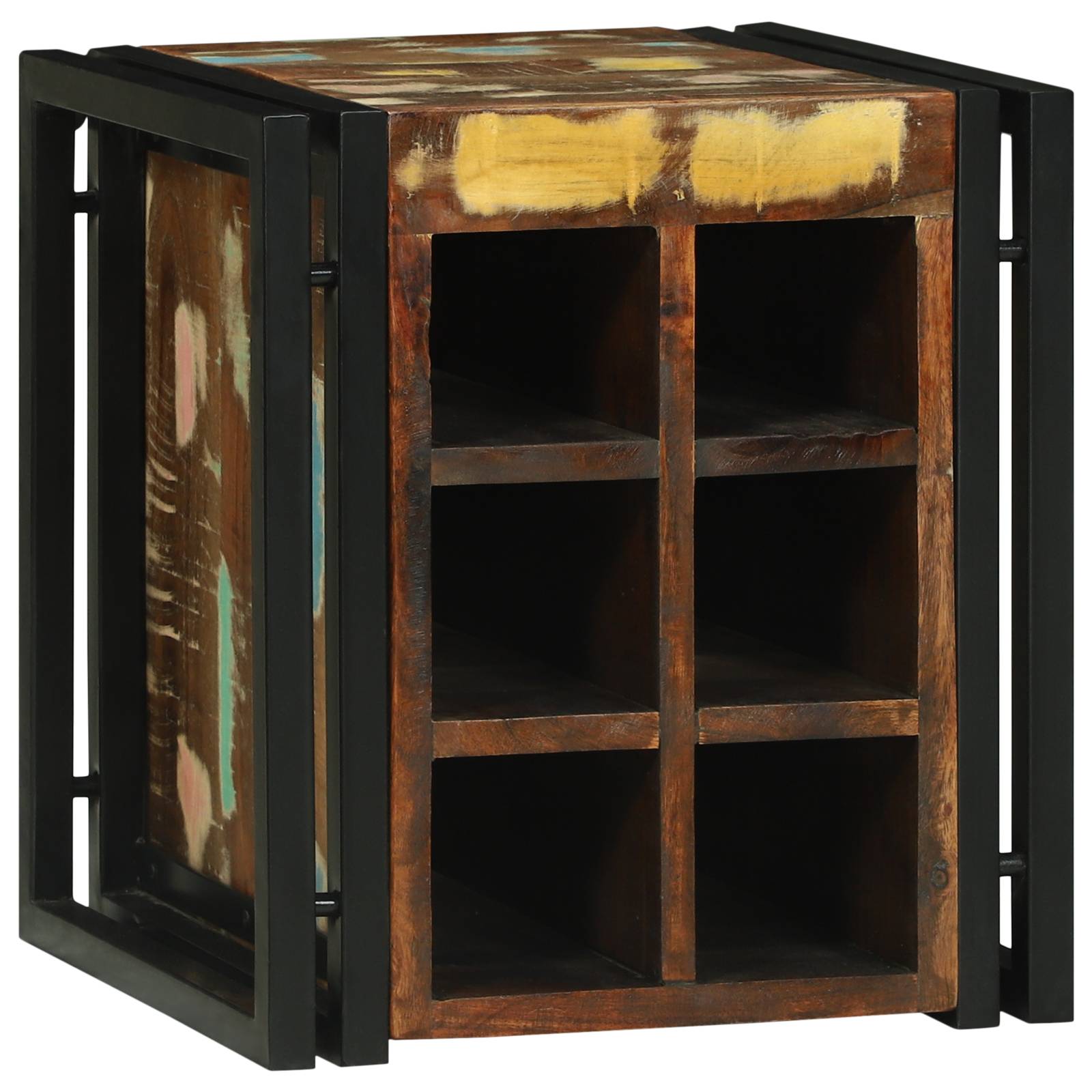 vidaXL Weinregal 34,5x35x39 cm Altholz Massiv