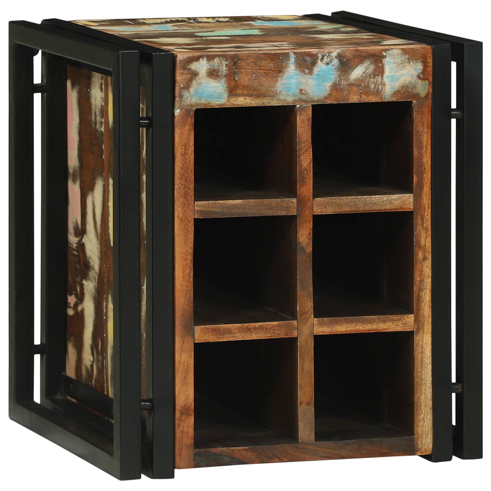 vidaXL Weinregal 34,5x35x39 cm Altholz Massiv