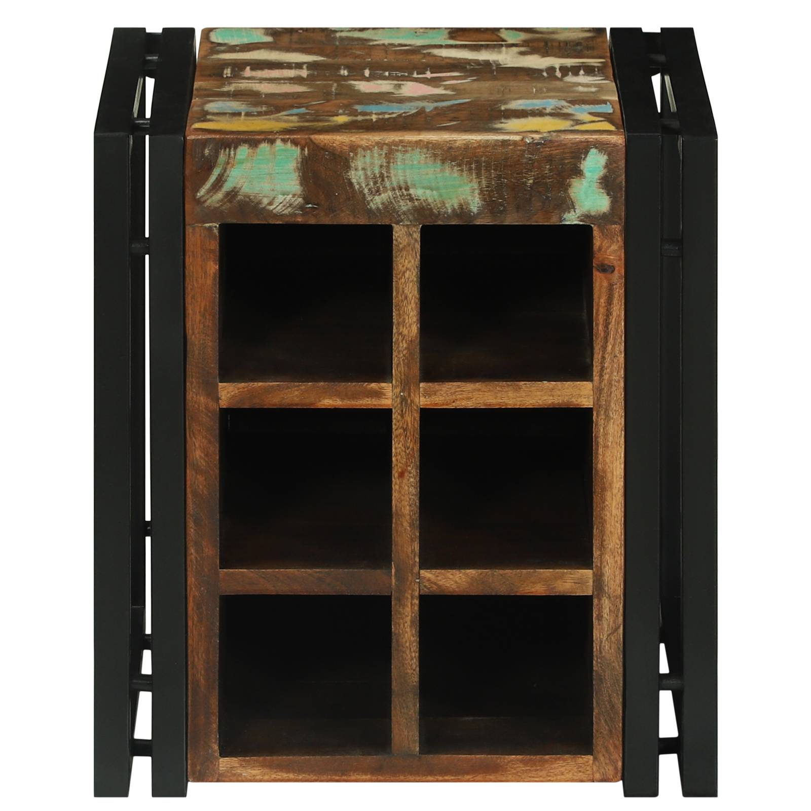 vidaXL Weinregal 34,5x35x39 cm Altholz Massiv