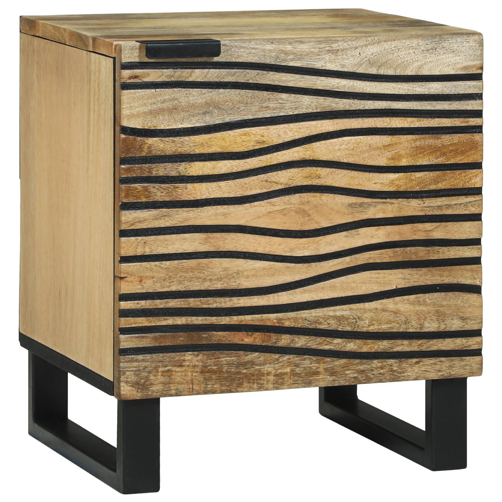 vidaXL Nachttische - 2 Stück, 40x33,5x46 cm, aus solidem Mangoholz.