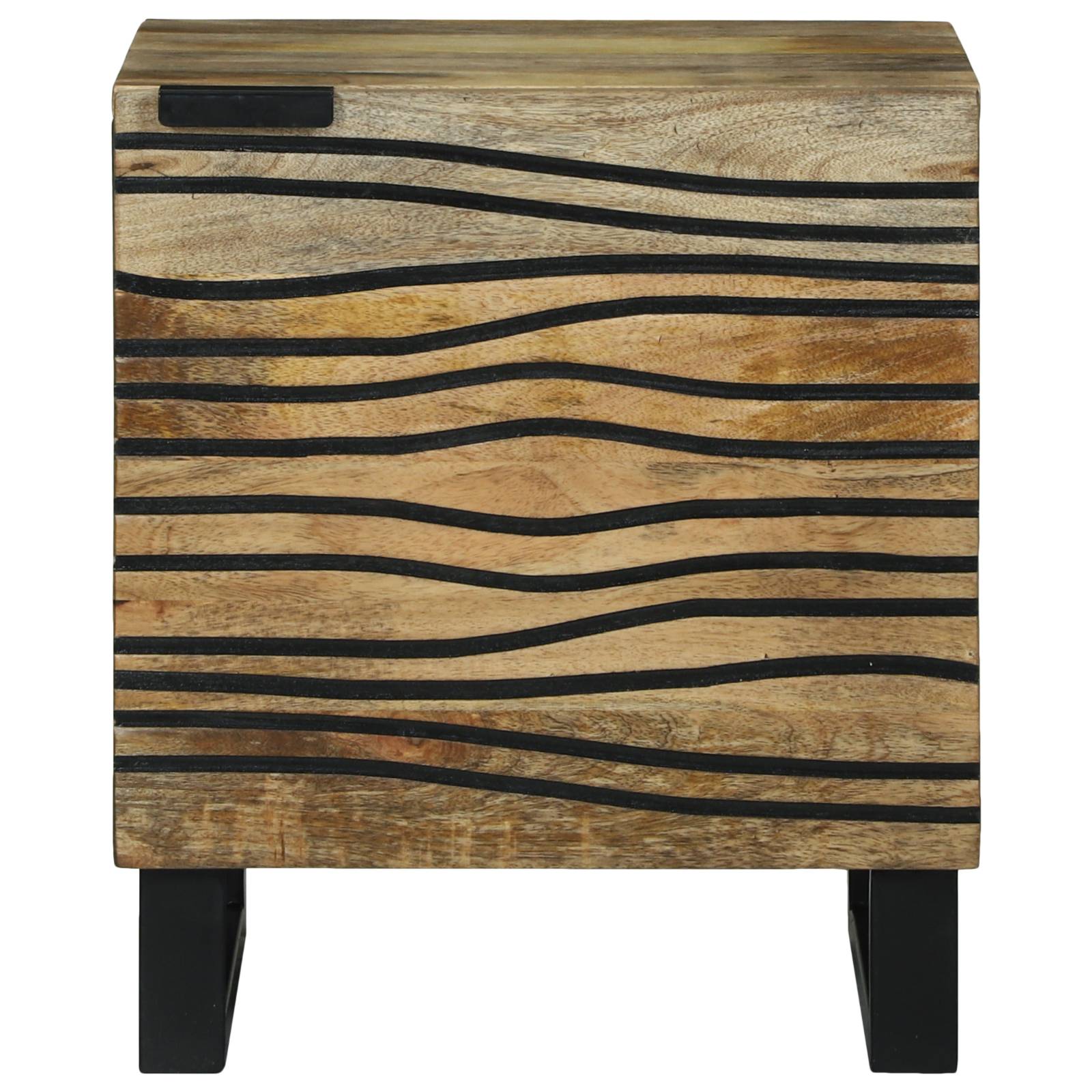 vidaXL Nachttische - 2 Stück, 40x33,5x46 cm, aus solidem Mangoholz.