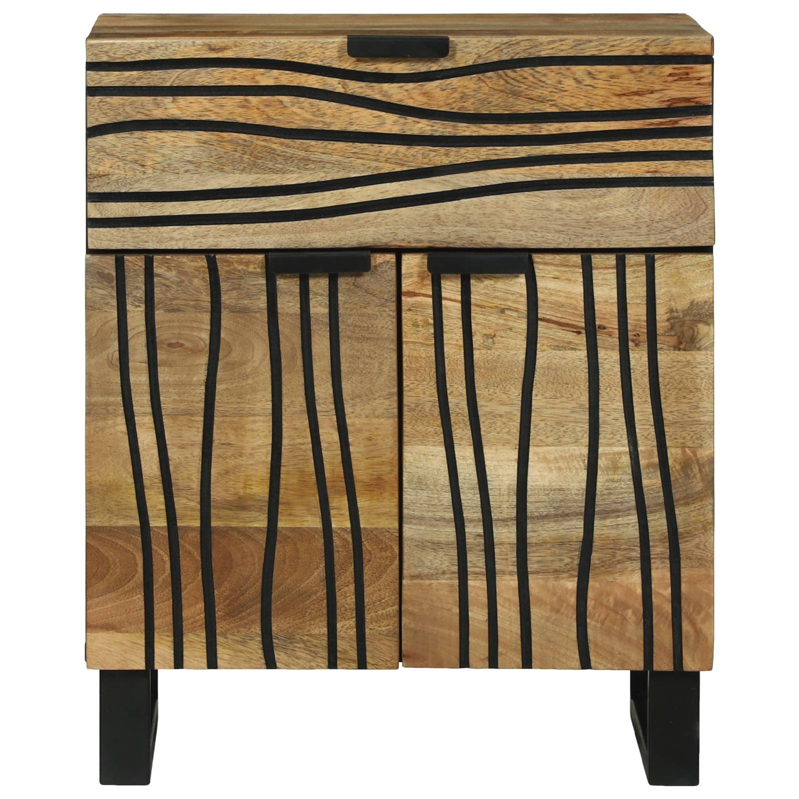 vidaXL Nachttisch 50x33x60 cm aus massivem Mangoholz