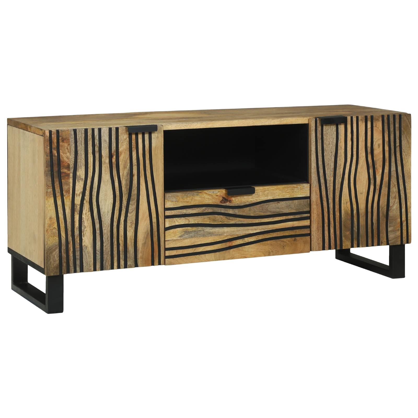 vidaXL TV-Schrank - 105 x 33,5 x 46 cm, aus massivem Mangoholz