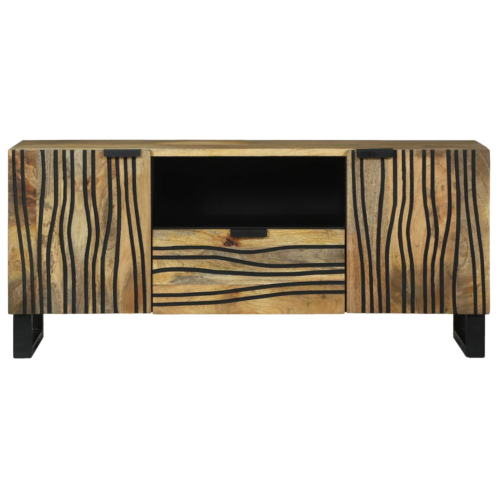 vidaXL TV-Schrank - 105 x 33,5 x 46 cm, aus massivem Mangoholz