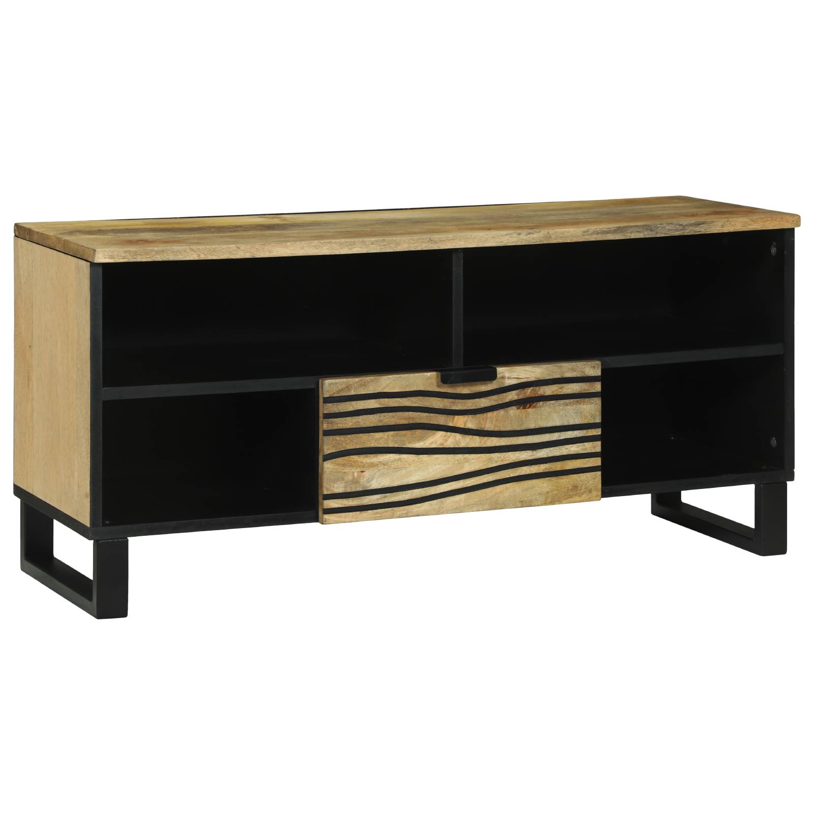 vidaXL TV-Schrank - Maße: 100 x 33,5 x 46 cm, aus solidem Mango-Holz.