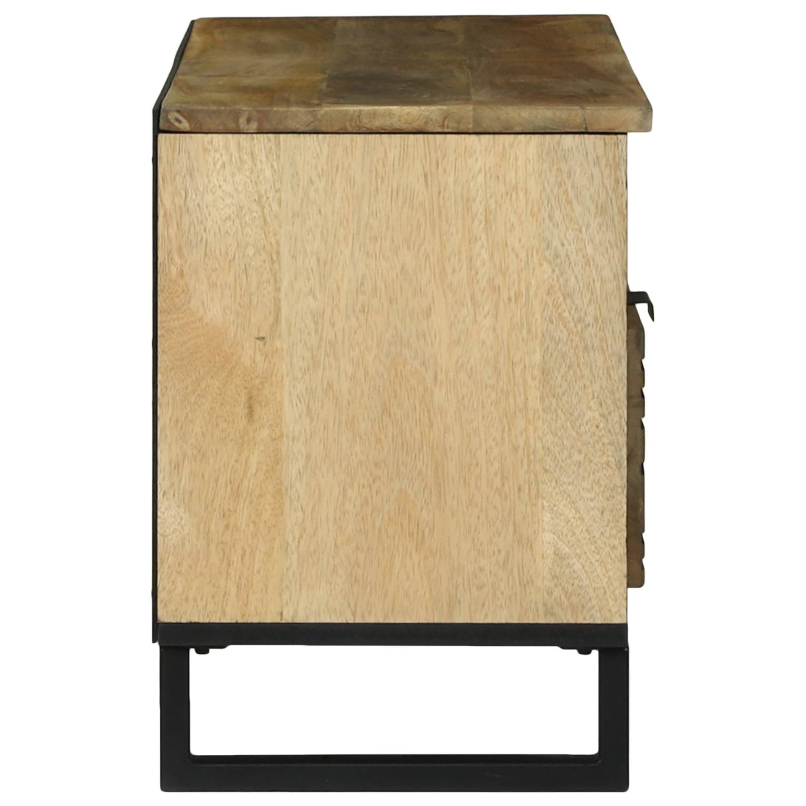 vidaXL TV-Schrank - Maße: 100 x 33,5 x 46 cm, aus solidem Mango-Holz.