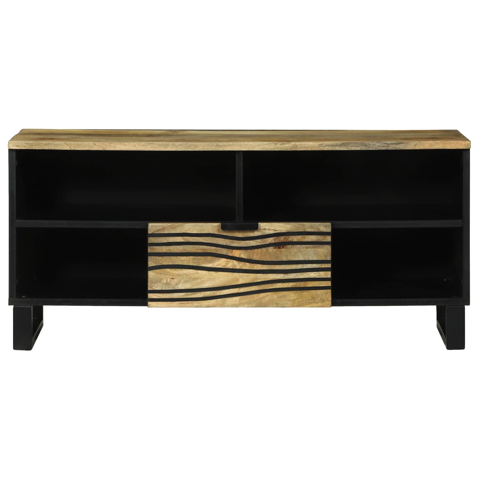 vidaXL TV-Schrank - Maße: 100 x 33,5 x 46 cm, aus solidem Mango-Holz.