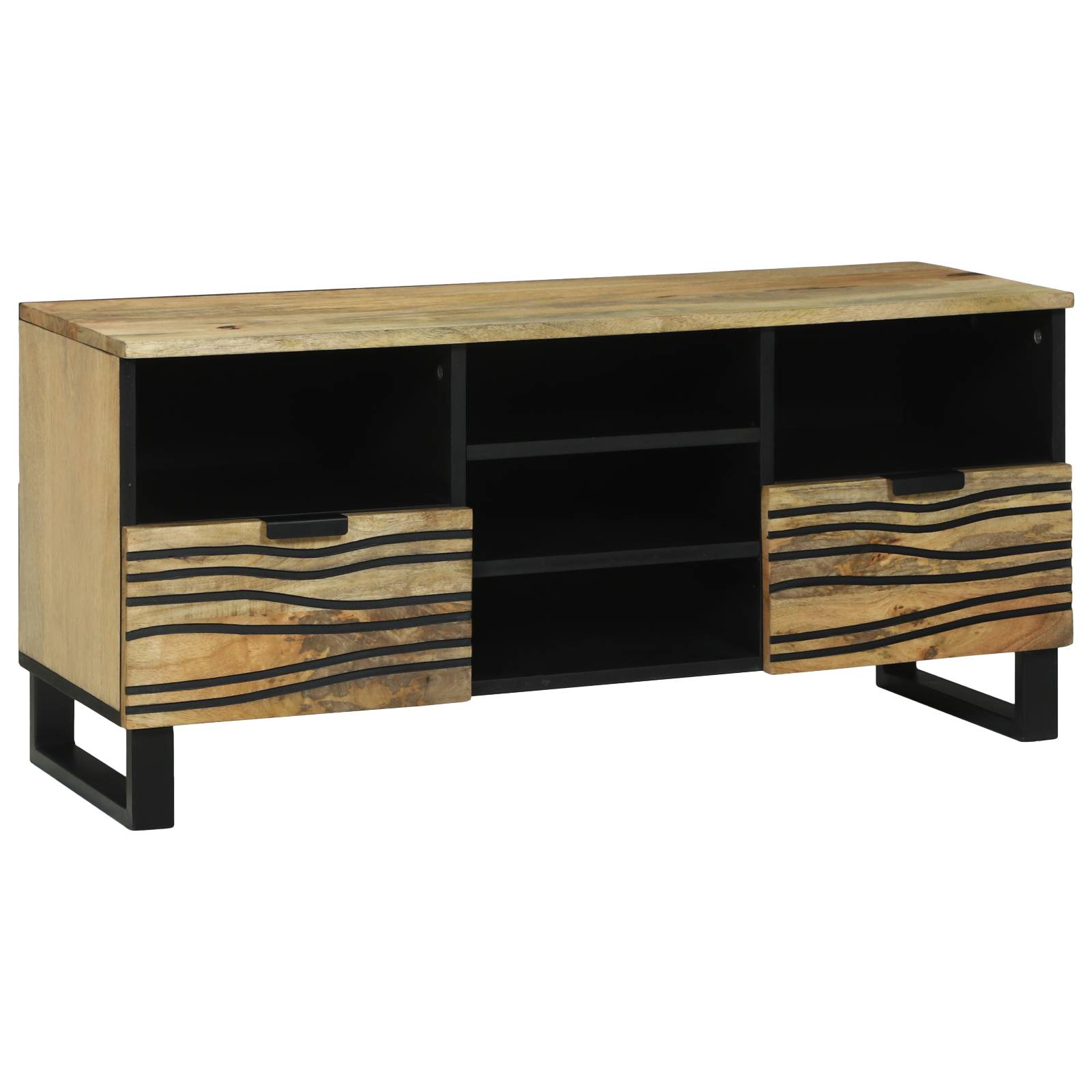 vidaXL TV-Schrank, 100x33.5x46 cm, aus massivem Mangoholz