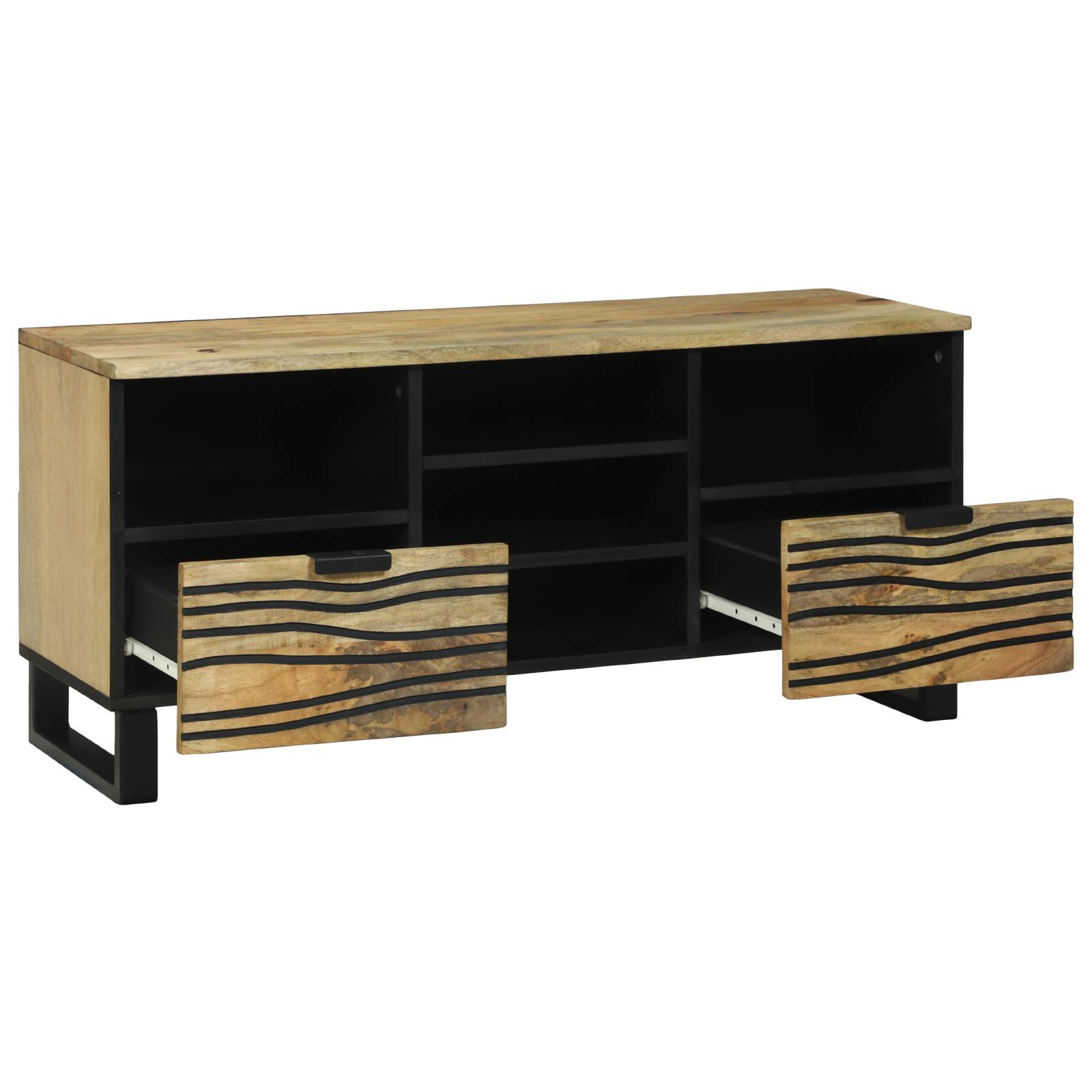 vidaXL TV-Schrank, 100x33.5x46 cm, aus massivem Mangoholz