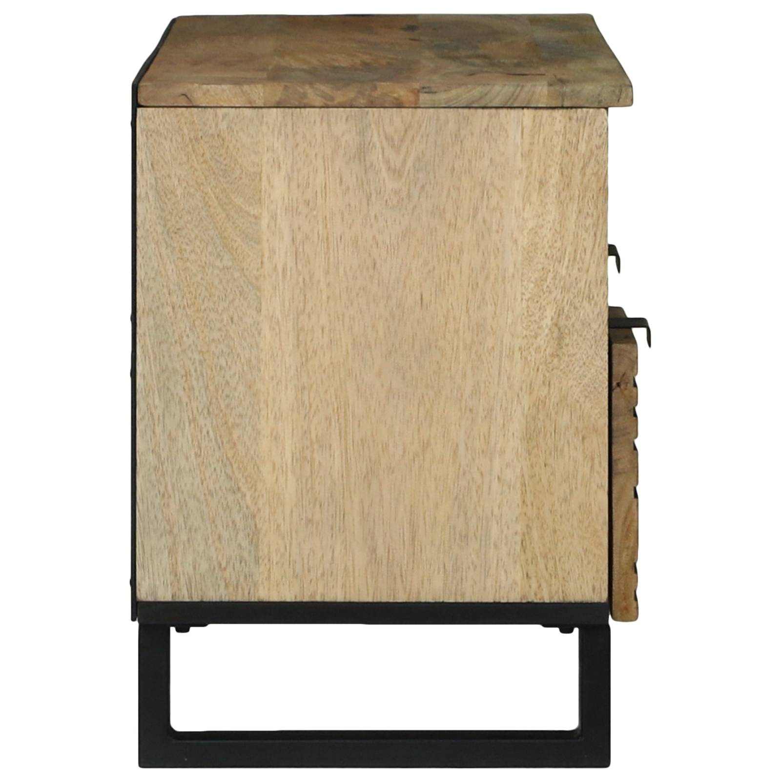 vidaXL TV-Schrank, 100x33.5x46 cm, aus massivem Mangoholz