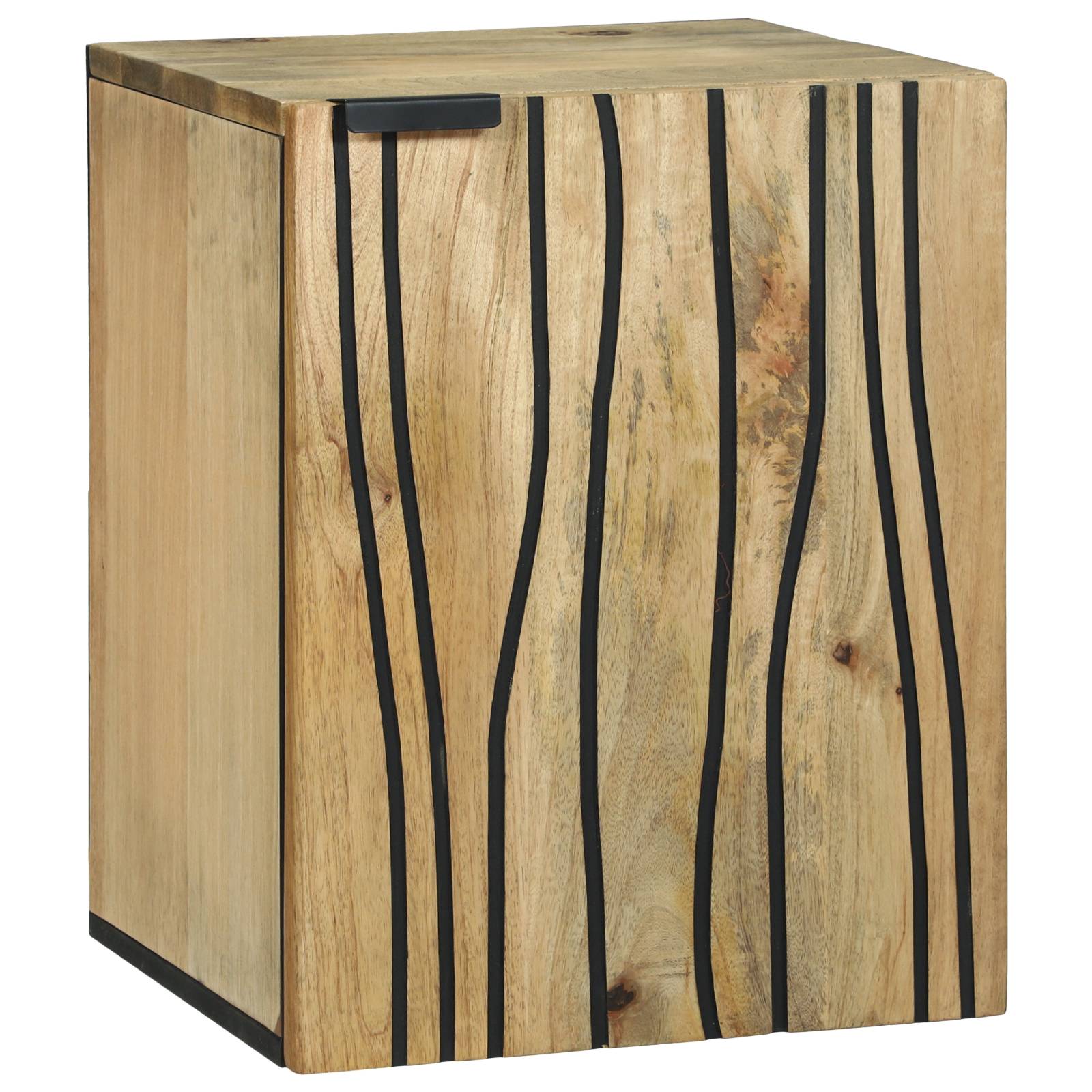 vidaXL Badezimmer Wandregal - 38 x 33,5 x 48 cm, aus Massiv- und Ingenieurholz.