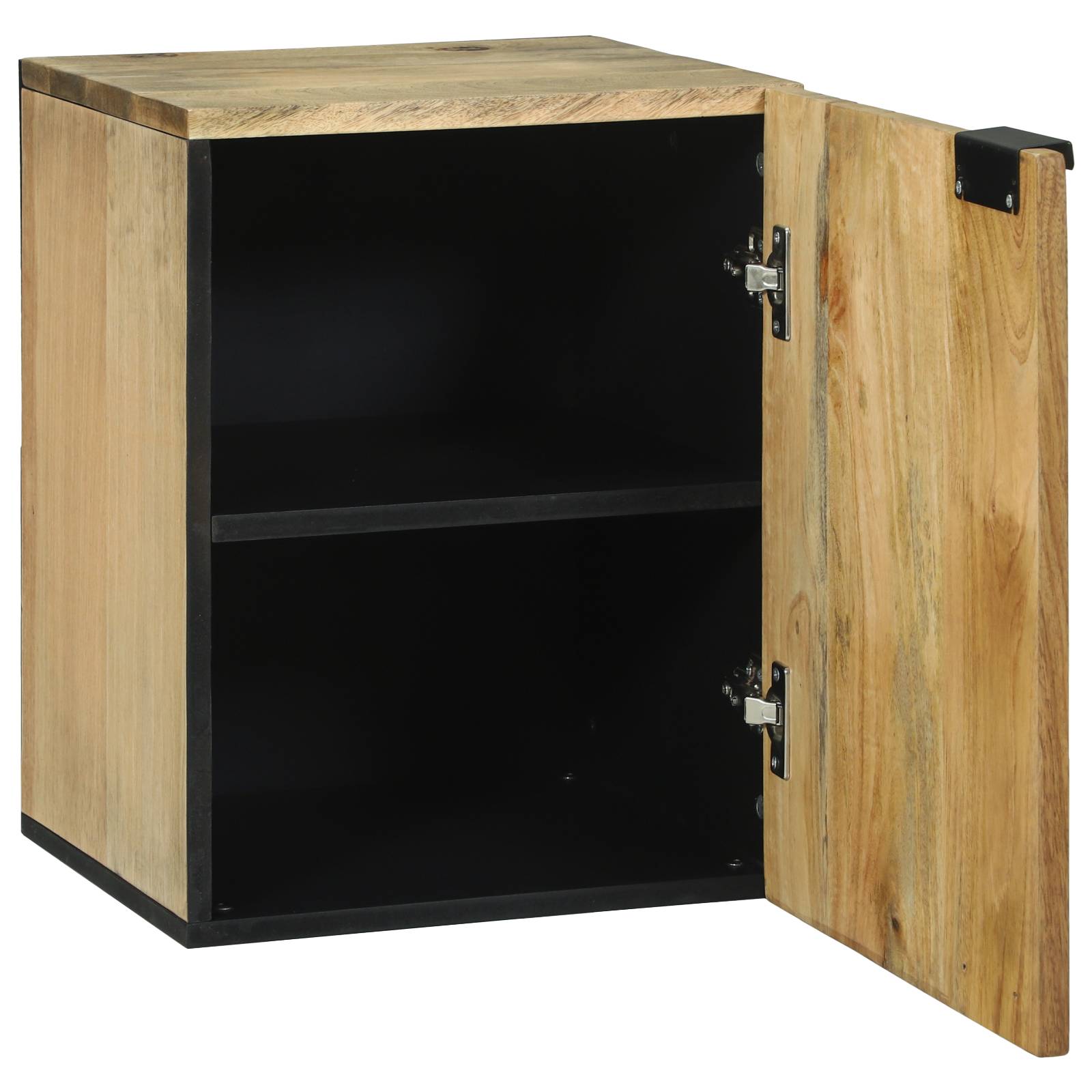 vidaXL Badezimmer Wandregal - 38 x 33,5 x 48 cm, aus Massiv- und Ingenieurholz.