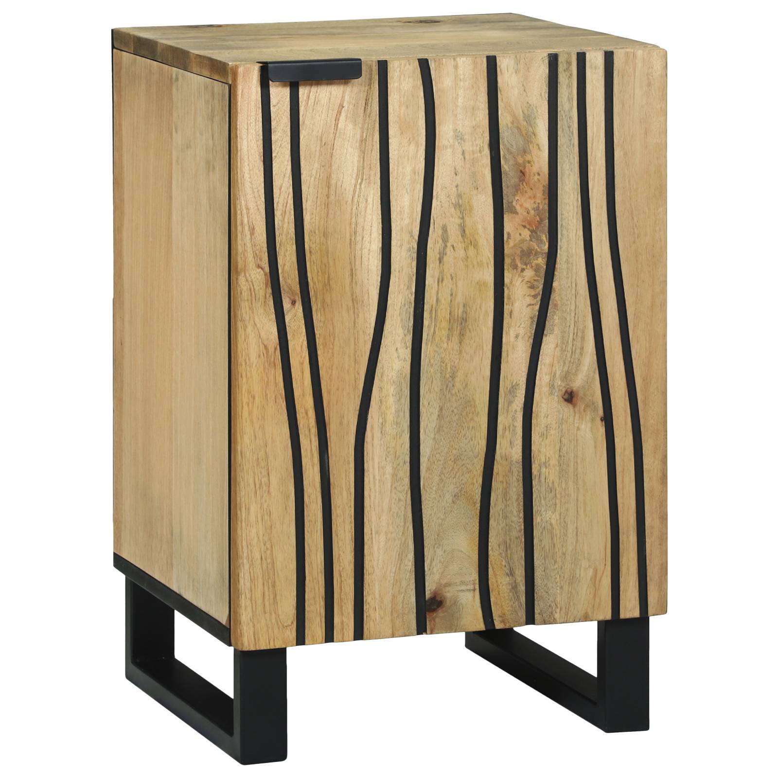 vidaXL Badezimmerstuhl 38x33,5x58 cm aus Mango- und Holzwerkstoff