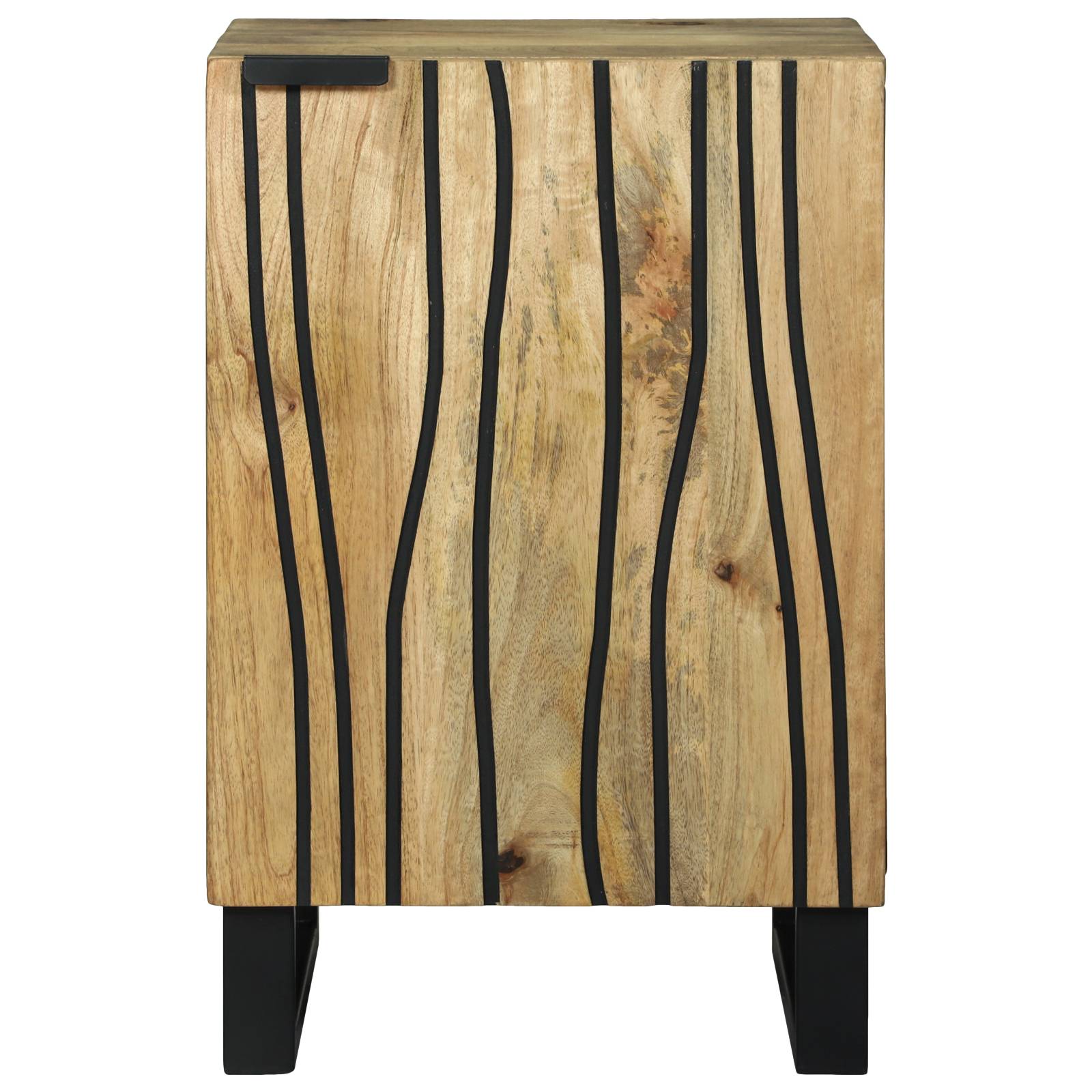 vidaXL Badezimmerstuhl 38x33,5x58 cm aus Mango- und Holzwerkstoff