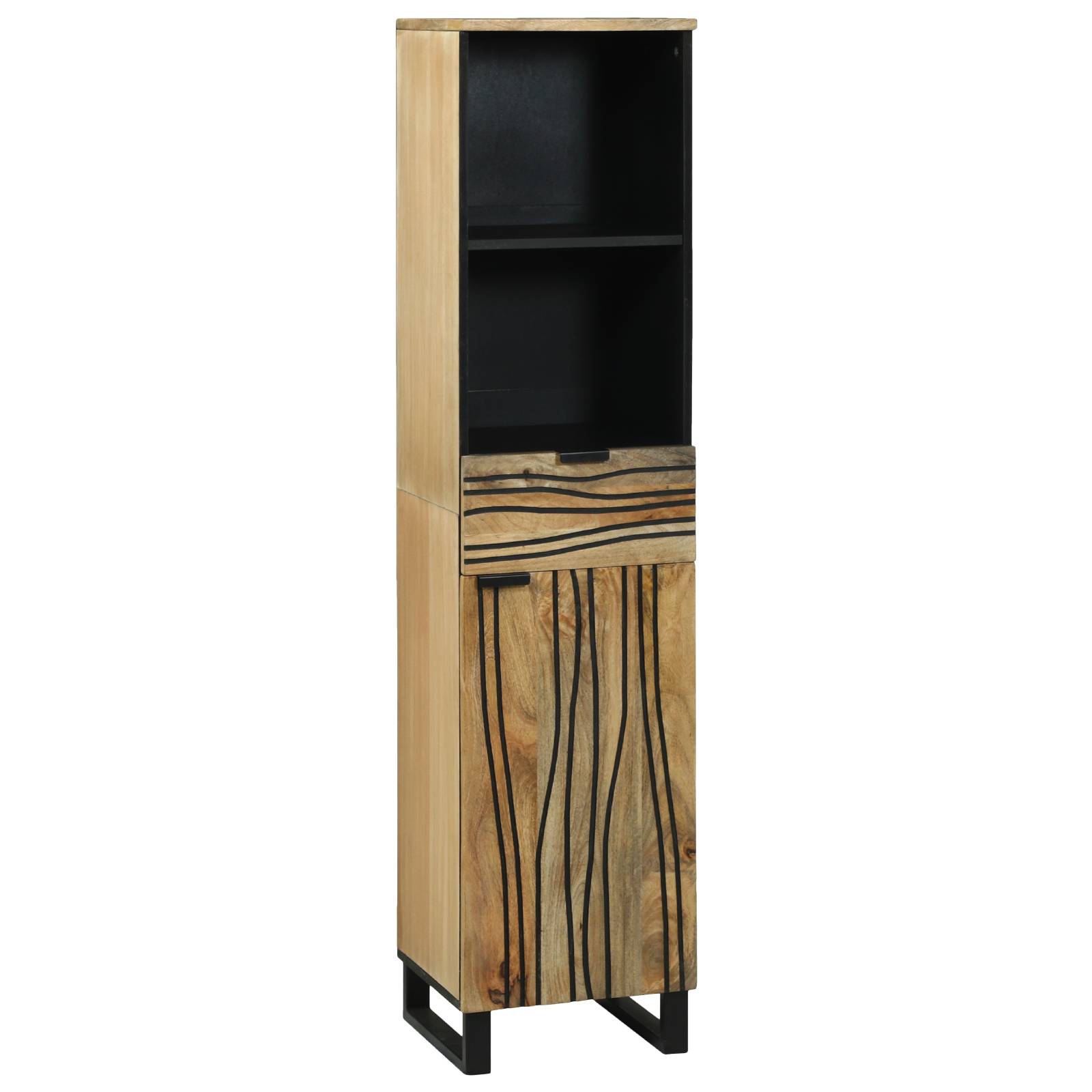 vidaXL Badezimmer-Schrank 38 x 33,5 x 160 cm aus massivem Mangoholz
