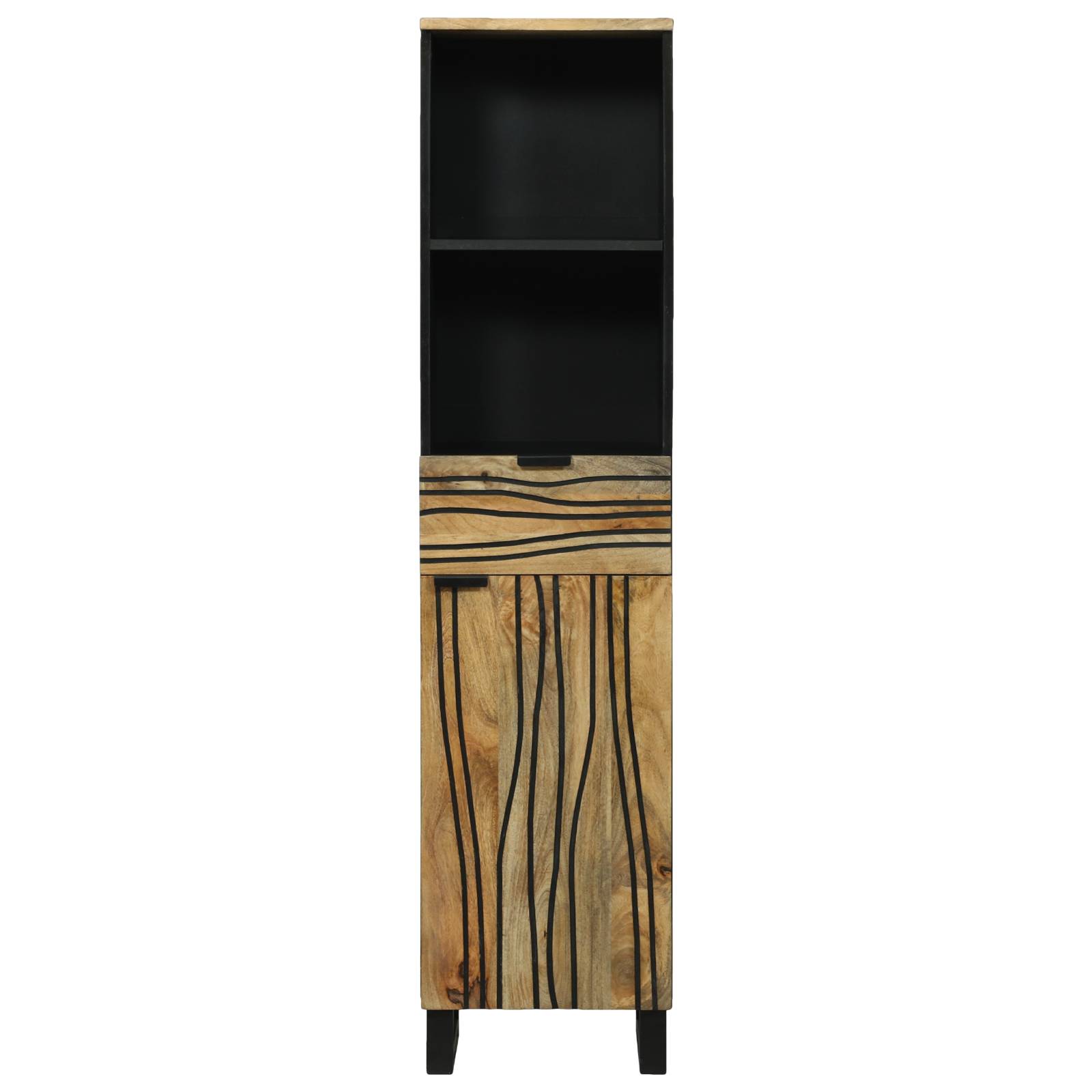 vidaXL Badezimmer-Schrank 38 x 33,5 x 160 cm aus massivem Mangoholz