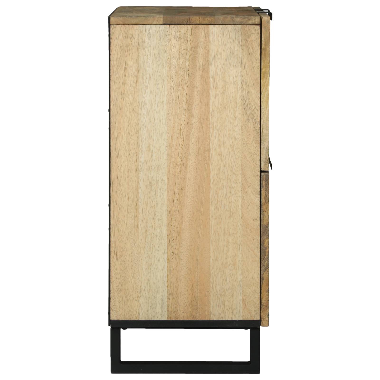 vidaXL Sideboard 60 x 33,5 x 75 cm - Aus massivem Mango- und Holzwerkstoff
