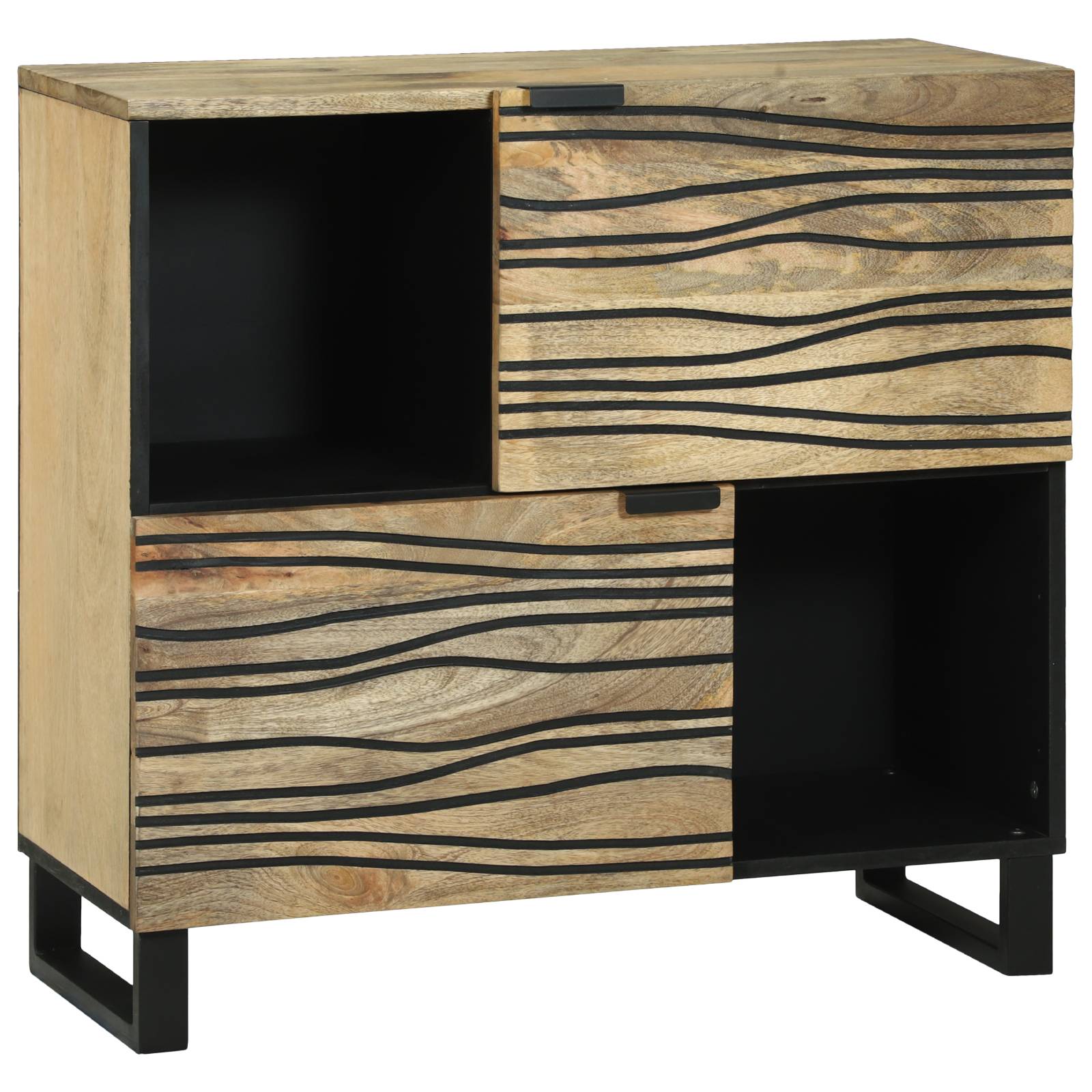 vidaXL Sideboard – 80x33,5x75 cm, aus solidem Mangoholz