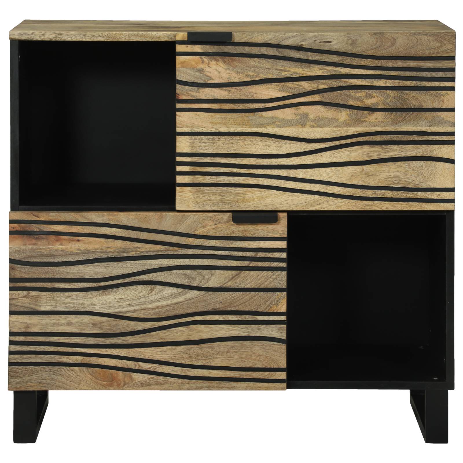 vidaXL Sideboard – 80x33,5x75 cm, aus solidem Mangoholz