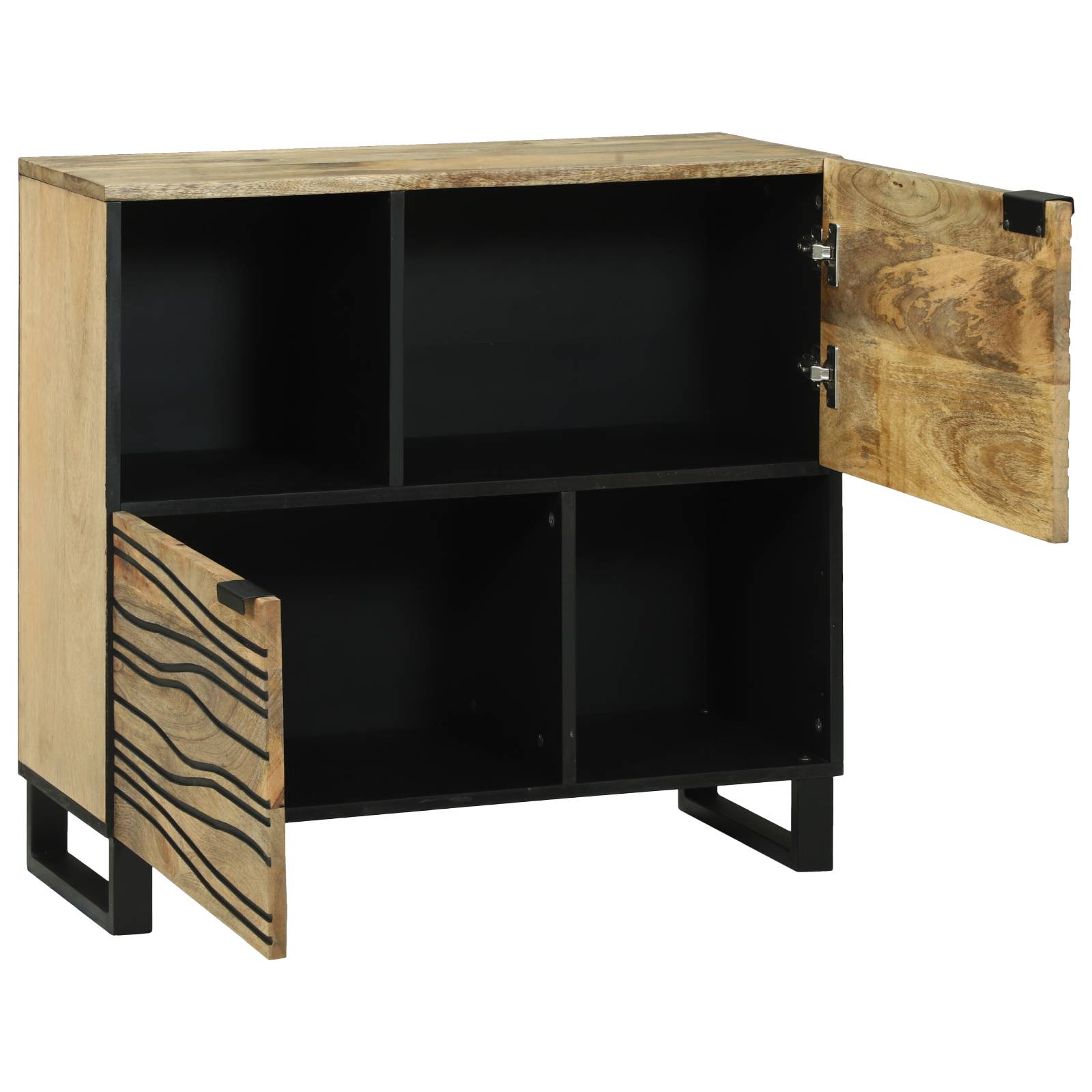 vidaXL Sideboard – 80x33,5x75 cm, aus solidem Mangoholz
