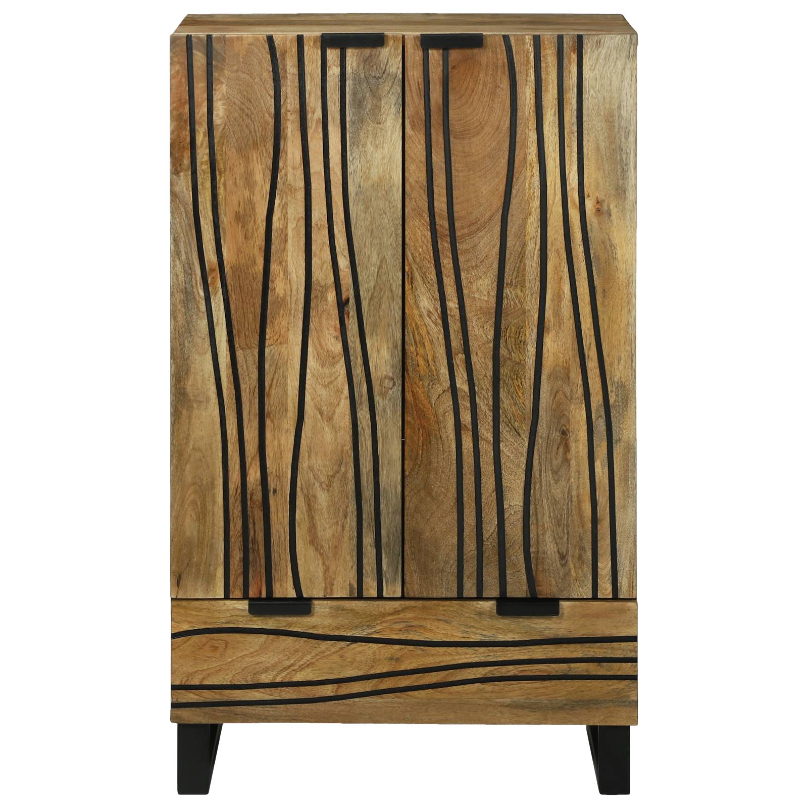 vidaXL Hochschrank 60x33,5x100 cm aus massivem Mangoholz