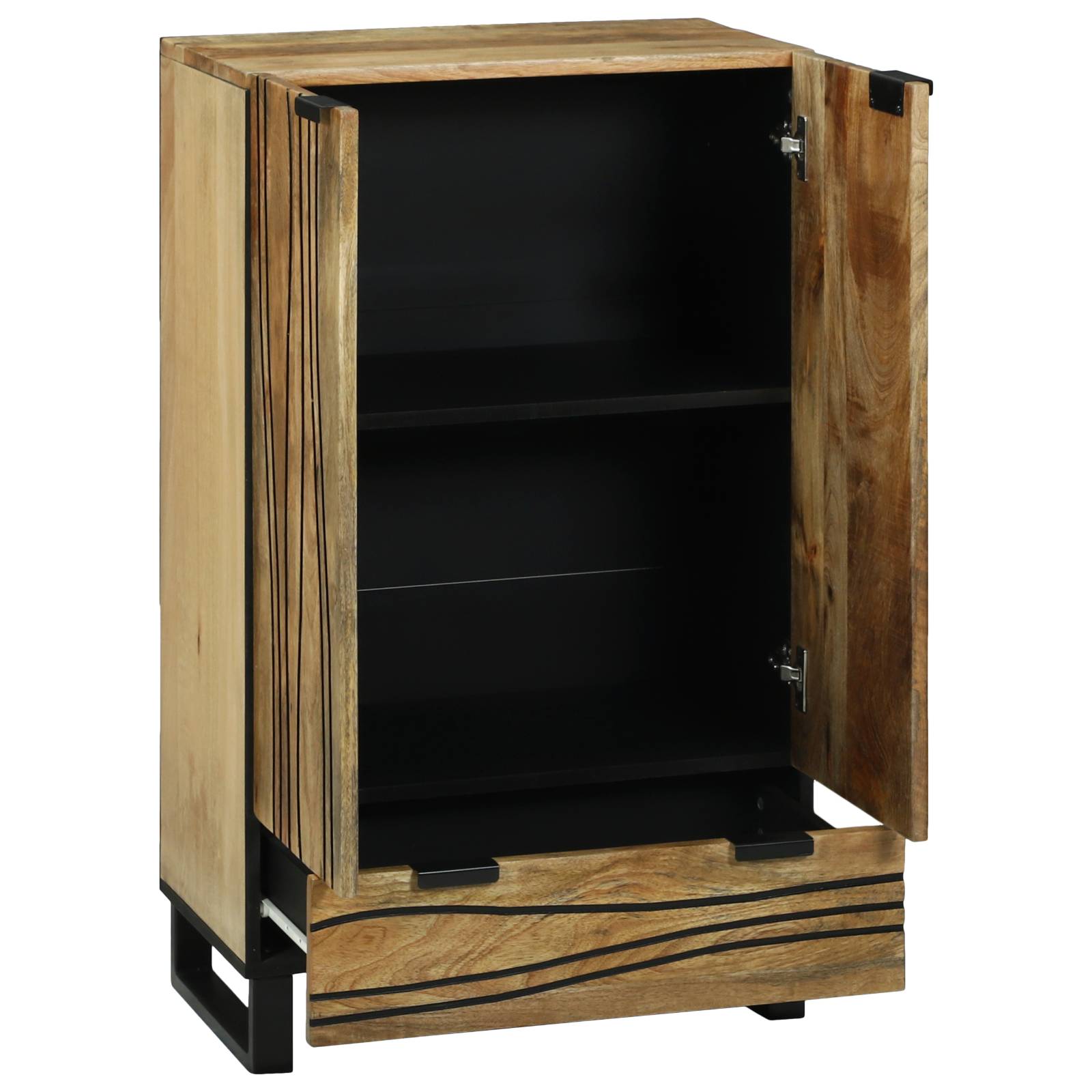 vidaXL Hochschrank 60x33,5x100 cm aus massivem Mangoholz