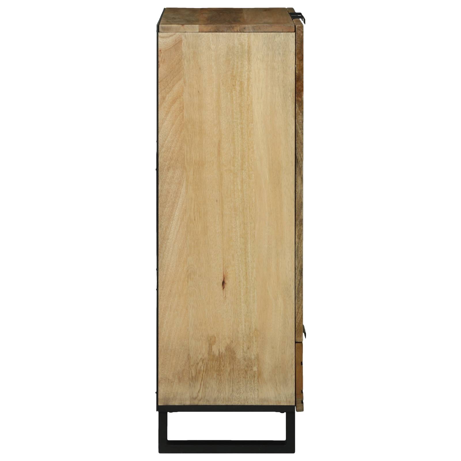 vidaXL Hochschrank 60x33,5x100 cm aus massivem Mangoholz