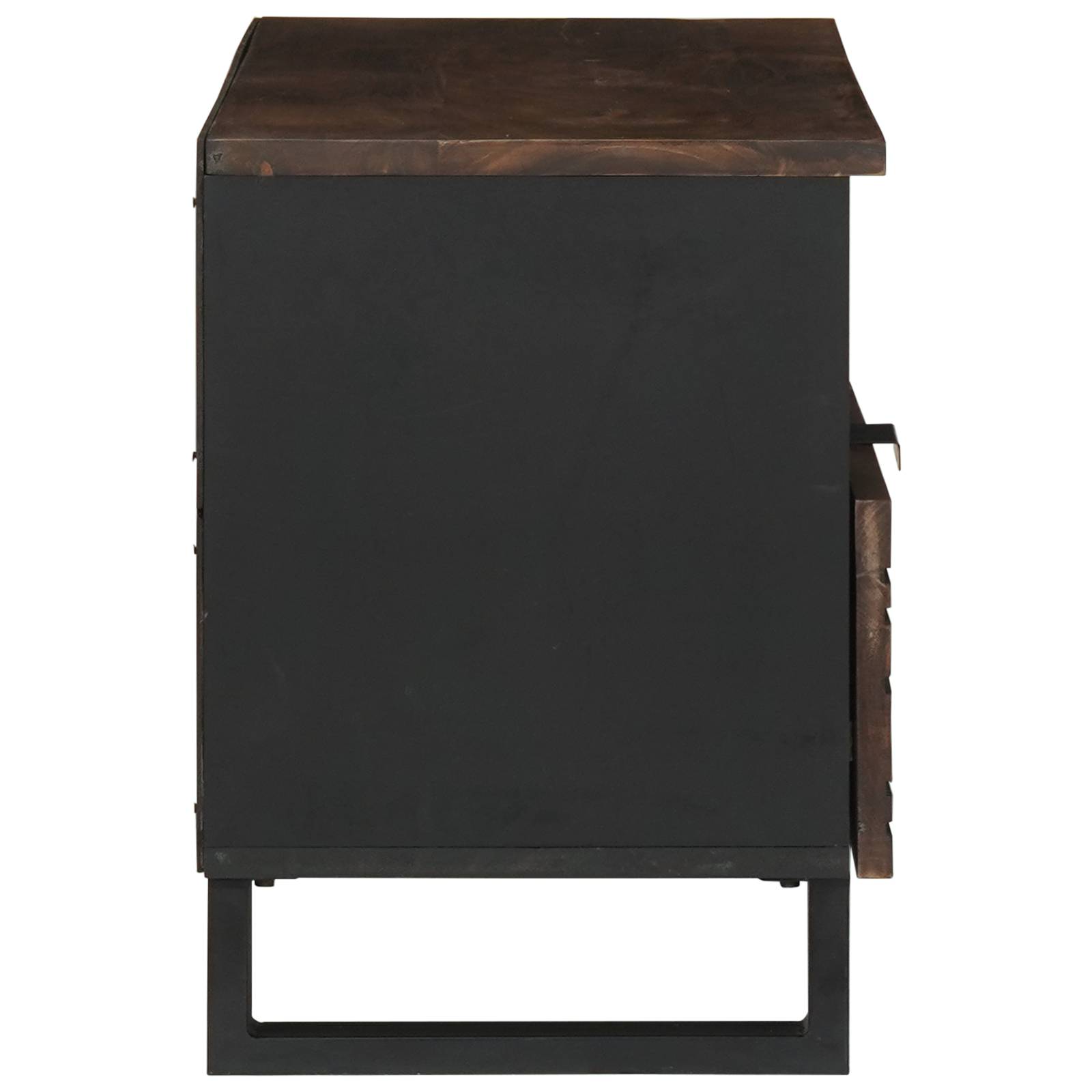 vidaXL TV-Schrank - 80x33.5x46 cm, aus Massivholz und Ingenieurholz.