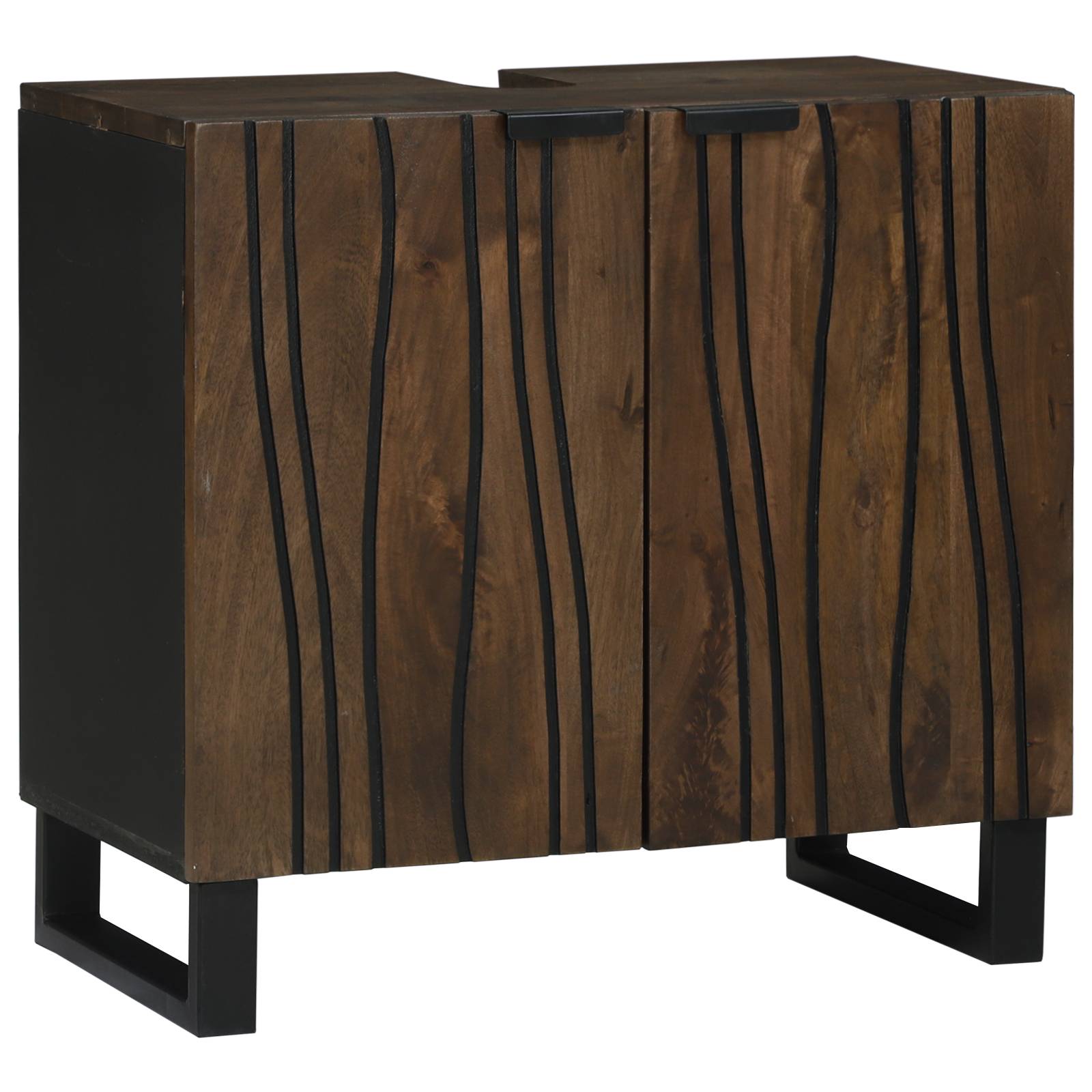 vidaXL Waschbeckenschrank 62 x 33 x 58 cm – Robuste Konstruktion aus Mango-Holz.
