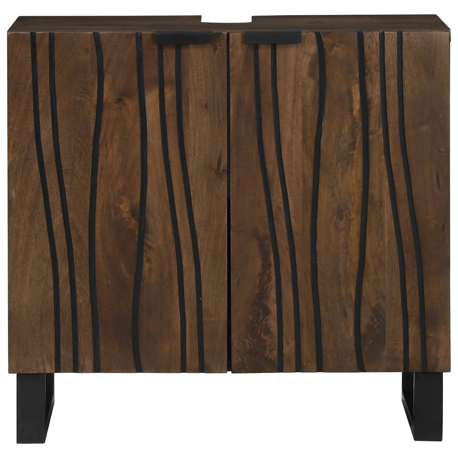 vidaXL Waschbeckenschrank 62 x 33 x 58 cm – Robuste Konstruktion aus Mango-Holz.