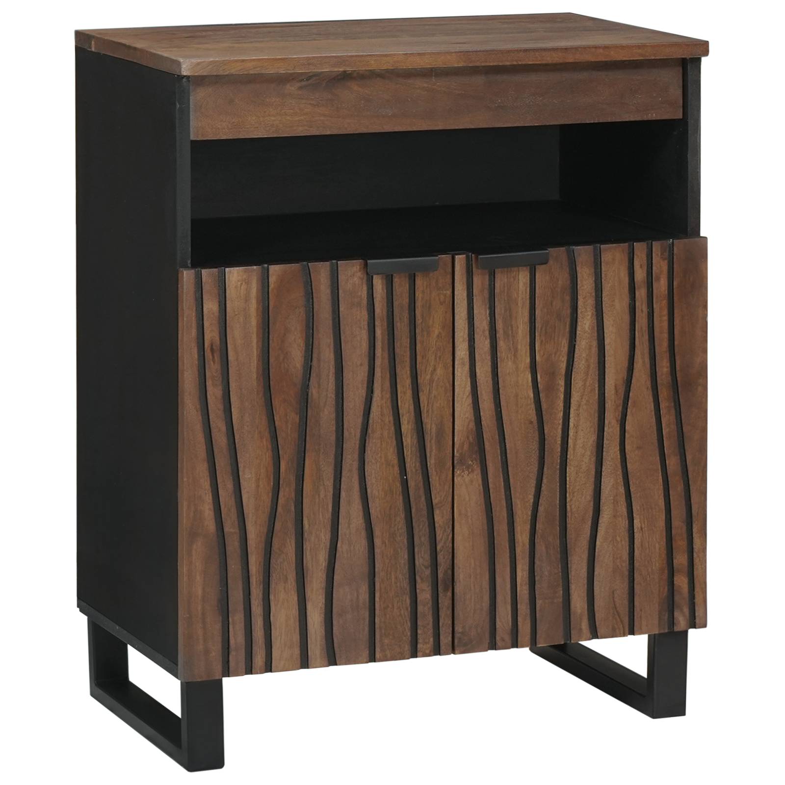 vidaXL Sideboard 60 x 33,5 x 75 cm aus Massivholz und Spanplatte