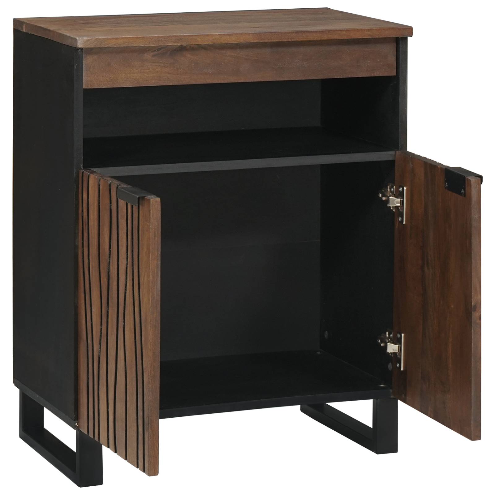 vidaXL Sideboard 60 x 33,5 x 75 cm aus Massivholz und Spanplatte