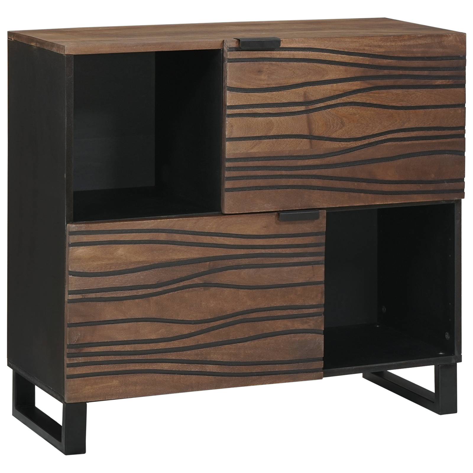 vidaXL Sideboard 80x33.5x75 cm aus massivem Mangoholz