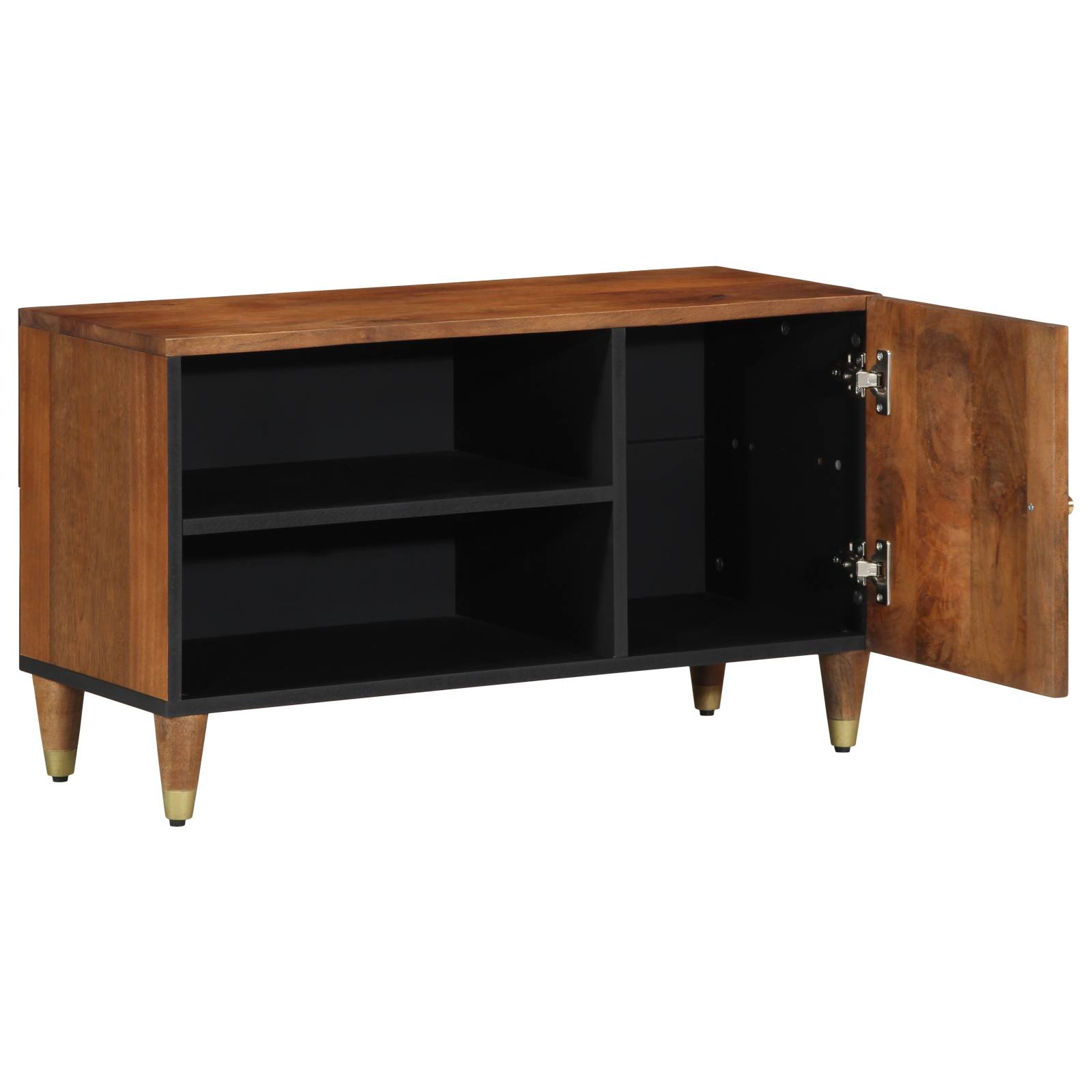 vidaXL TV-Schrank Honigbraun Massivholz Mango, Holzwerkstoff