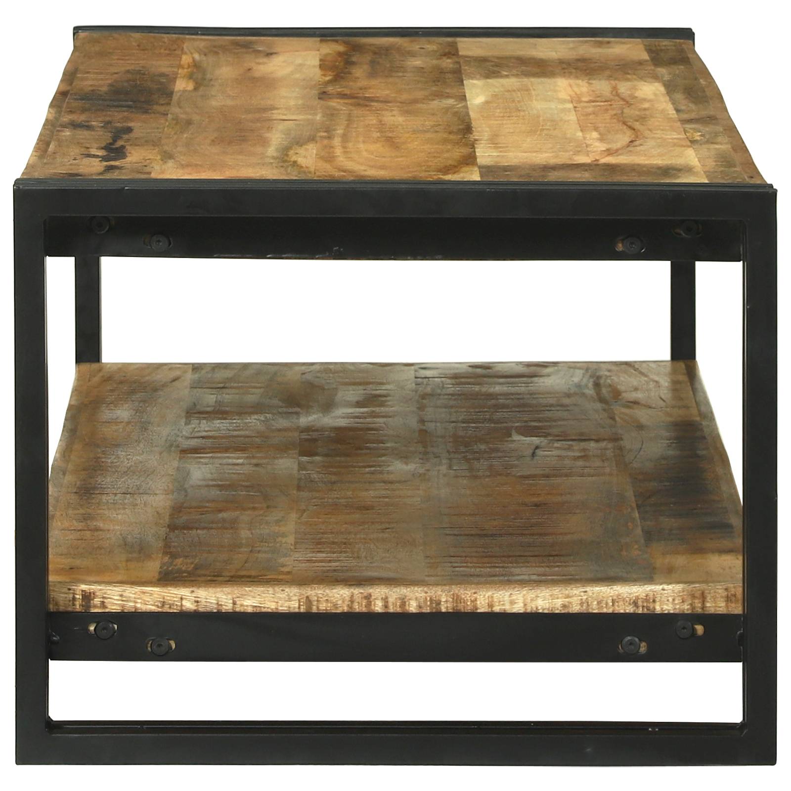 vidaXL Couchtisch 120x50x38 cm Massivholz Grob Mango