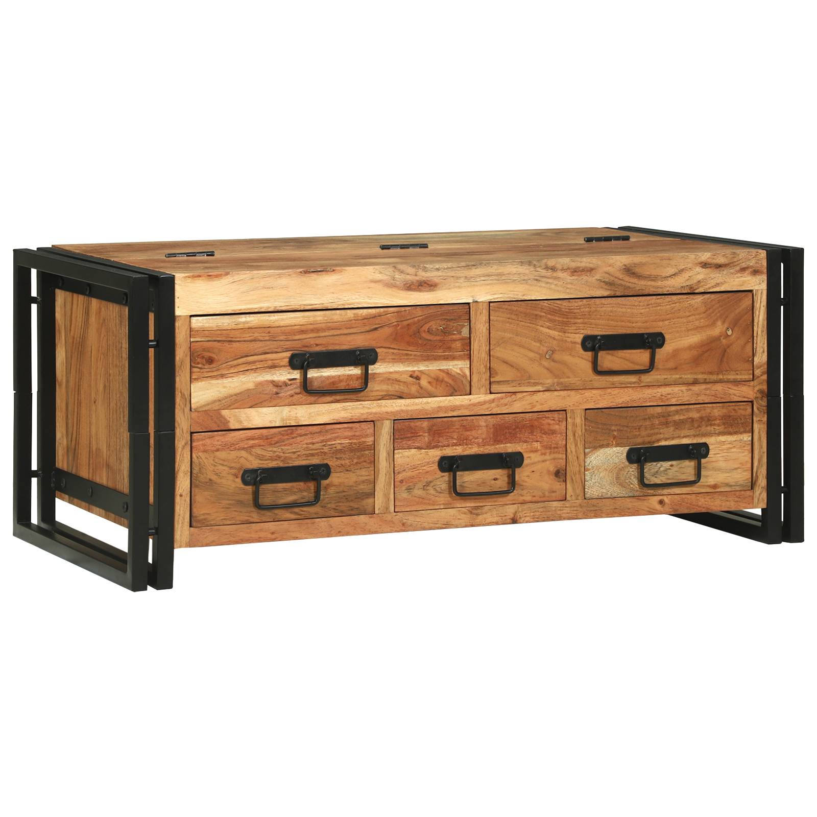 vidaXL Couchtisch 90x50x38 cm Massivholz Akazie